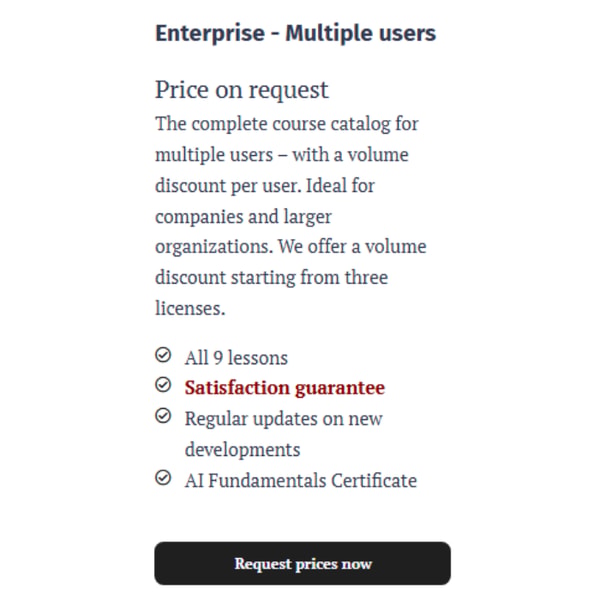 Deutsches Institut f&uuml;r KI Enterprise - Multiple users Bewertungen