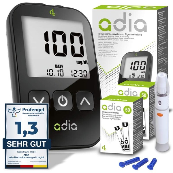 Diabetiker-Bedarf adia Blutzuckermessger&auml;t Set Bewertung