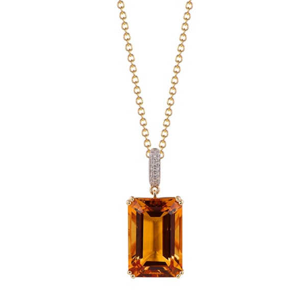 Diamond Club Citrine Cushion Cut Pendant with Diamonds Review