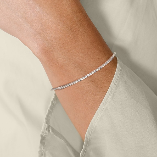 Diamonds Factory Round Diamond Tennis Plus Chain Everyday Bracelet Review