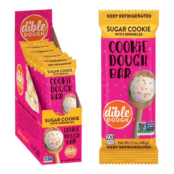 Dible Dough Sugar Cookie with Sprinkles Cookie Dough Bar Review