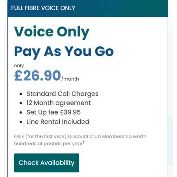 Direct Save Telecom Full Fibre Voice Only PAYG Review