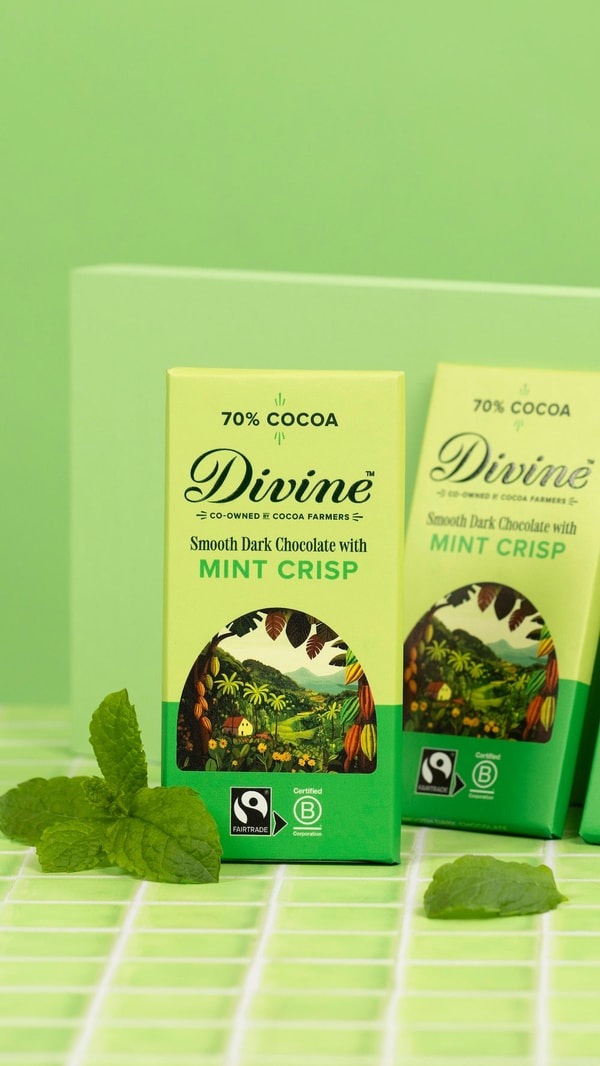 Divine Chocolate 70% Dark Chocolate with Mint Crisp Reviews