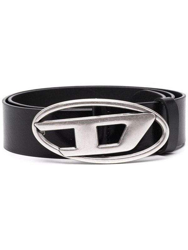 DIESEL Black Leather Belt With Logo Buckle Review