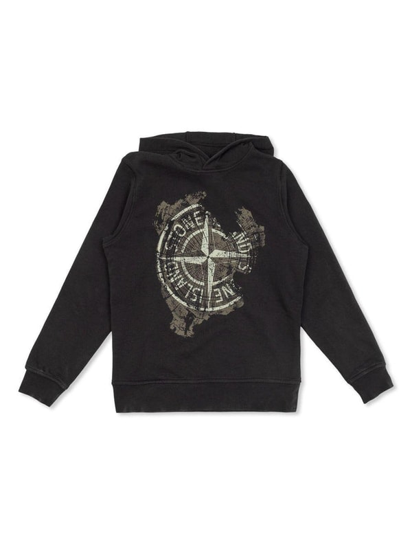 STONE ISLAND Black Hoodie With White Logo Review
