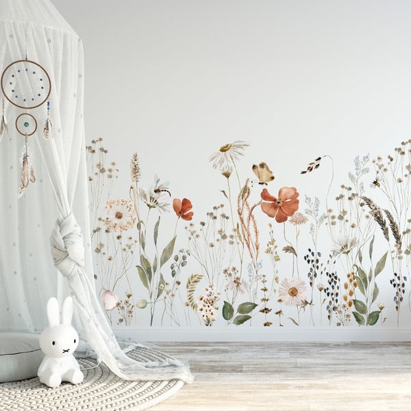 Dizzy Duck Designs Wild Flower Wall Decal Border Review
