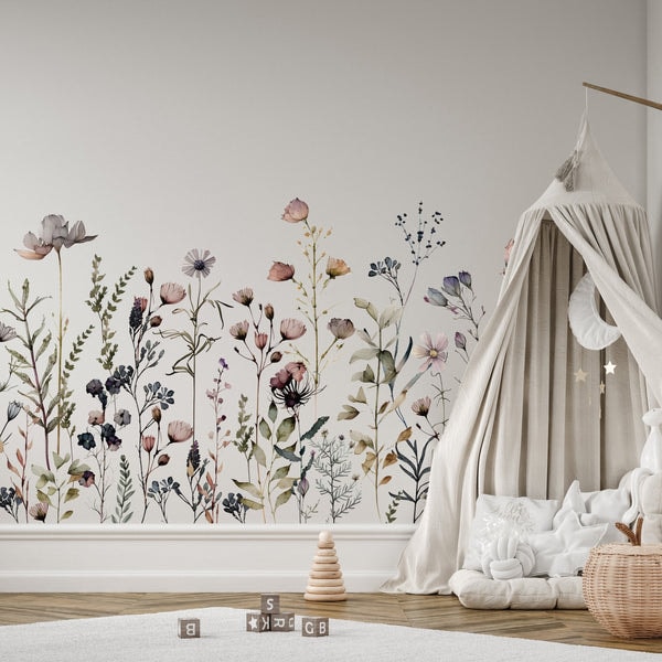 Dizzy Duck Designs Magical Botanical Flowers Wall Decal Border (Bottom) Review