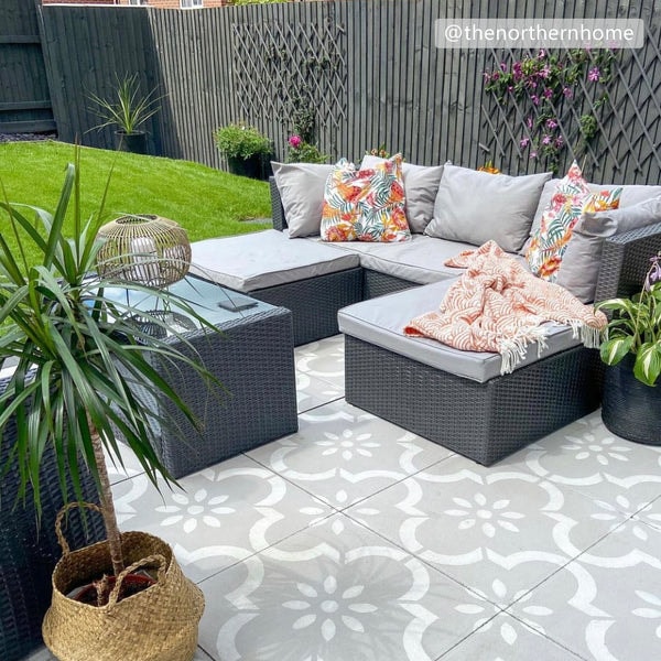 Dizzy Duck Designs Patio Stencil for Stylish Outdoor Floor Designs 'Jannah' Review