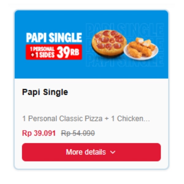 Ulasan Domino's Pizza Papi Single