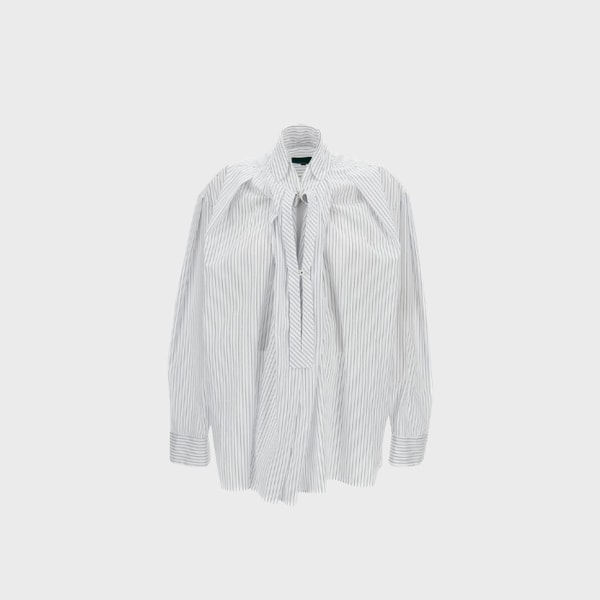 Donna 1981 JEJIA Camicia a righe in cotone con drappeggio Avalia&ccedil;&atilde;o