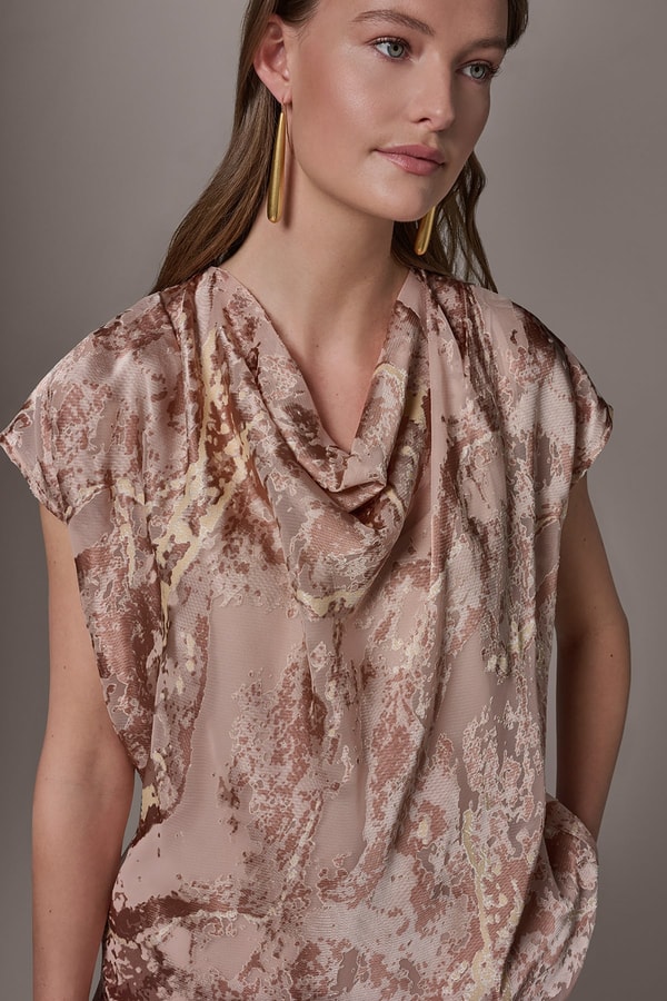 Donna Karan Metallic Burnout Blouse Review