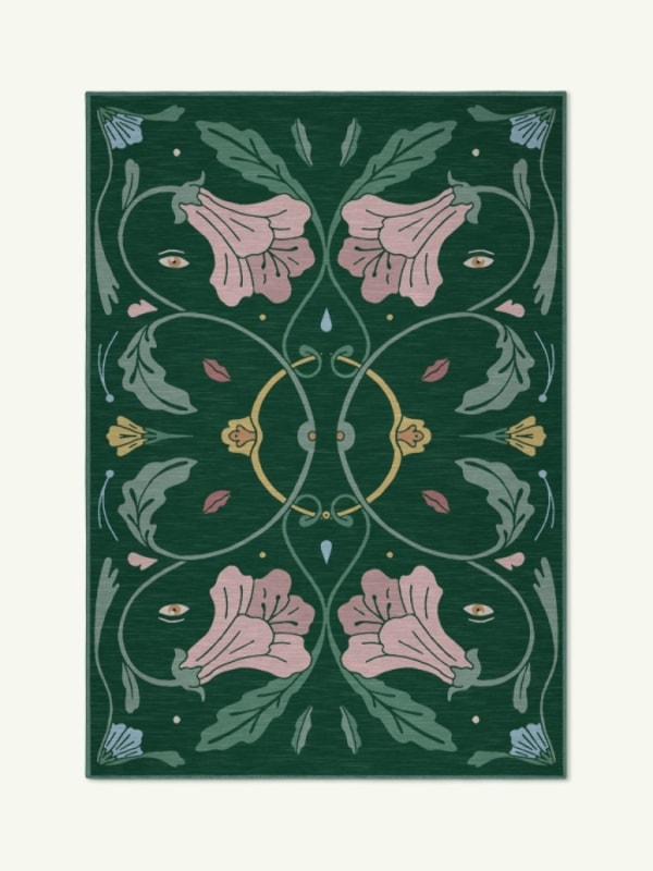 Double Rugs Beauty Green Chenille Rug Reviews