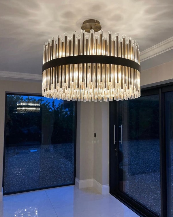 Dream Interiors Luxury Large Antique Brass Glass Chandelier Review