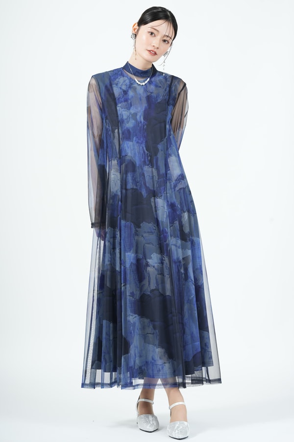 Dress Consign Ameri VINTAGE アート柄ブルードレス (S) レビュー