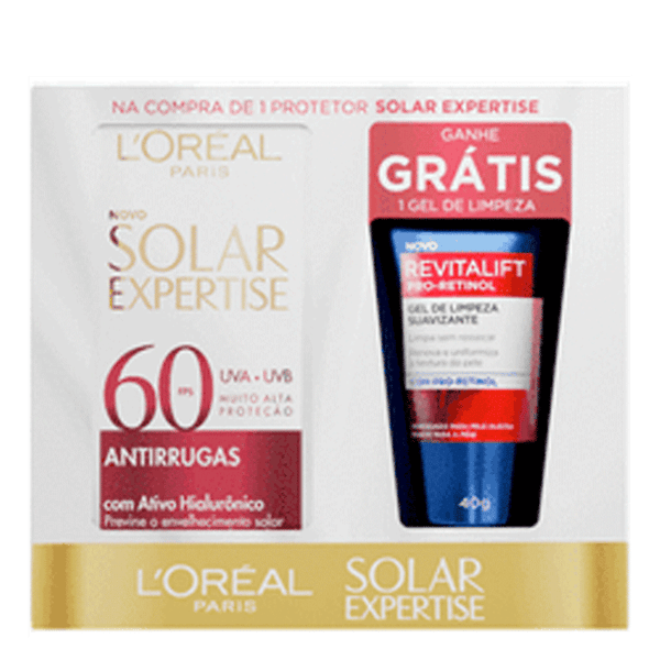 Drogaria Pacheco Kit L&rsquo;Or&eacute;al Paris Protetor Solar Facial FPS 60 + Gel de Limpeza Revitalift Avalia&ccedil;&atilde;o