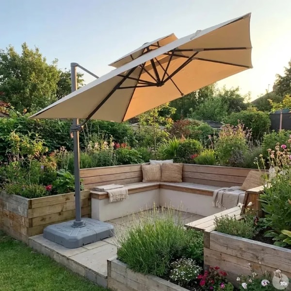 Ducatillon Parasol carr&eacute; d&eacute;port&eacute; pivotant avis