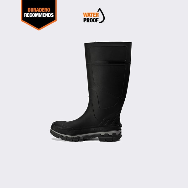 Duradero Kickaxe 15" Steel Toe Men's Waterproof Rubber Boot - Black/Grey Review