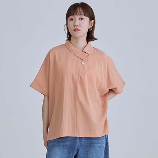 E-WEAR 傾斜半開襟領造型純棉襯衫 評論