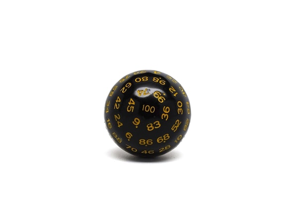 Easy Roller Dice D100 Black Gold Dice Review