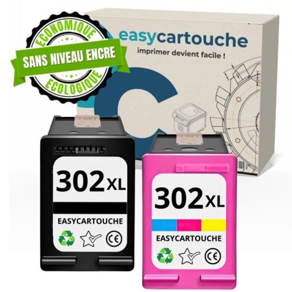 EasyCartouche Pack compatible avec HP 302 XL noir et couleur - SANS NIVEAU ENCRE Avis