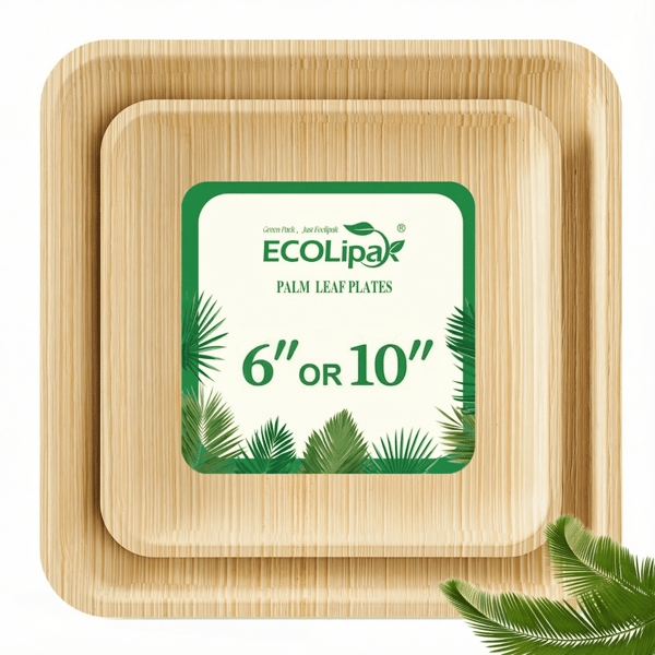 ECO-Lipak Square Heavy-Duty Compostable Palm Leaf Plate & Cutlery Sets Review