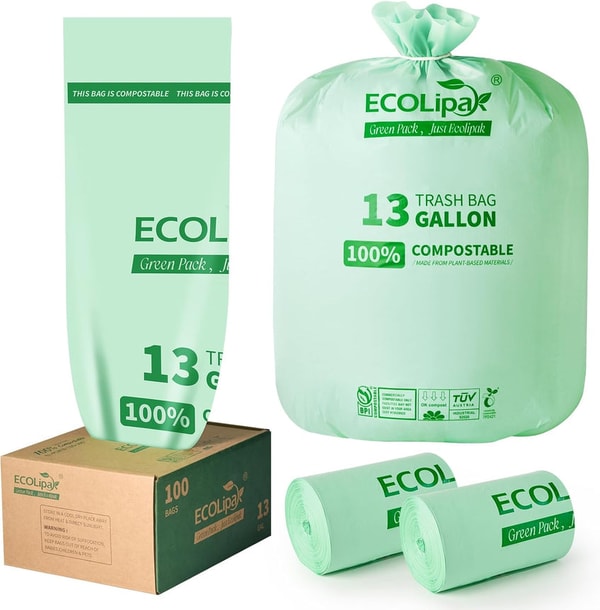 ECO-Lipak 13/33/55 Gallon Heavy-Duty Durable Compostable Trash Bags Review