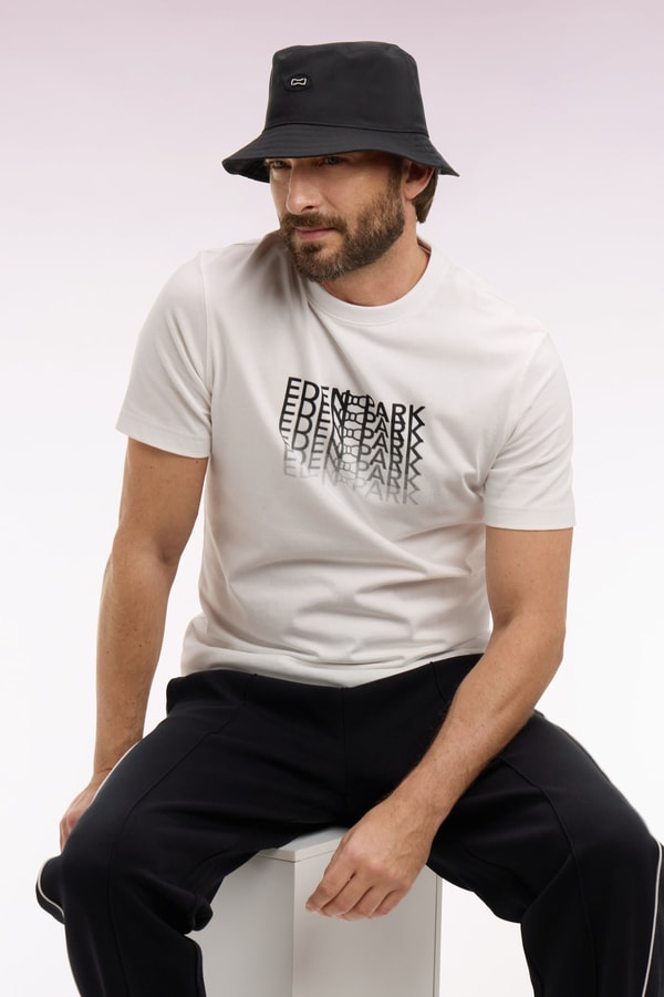 Eden Park T-shirt &agrave; manches courtes s&eacute;rigraphi&eacute; noir coupe regular Review