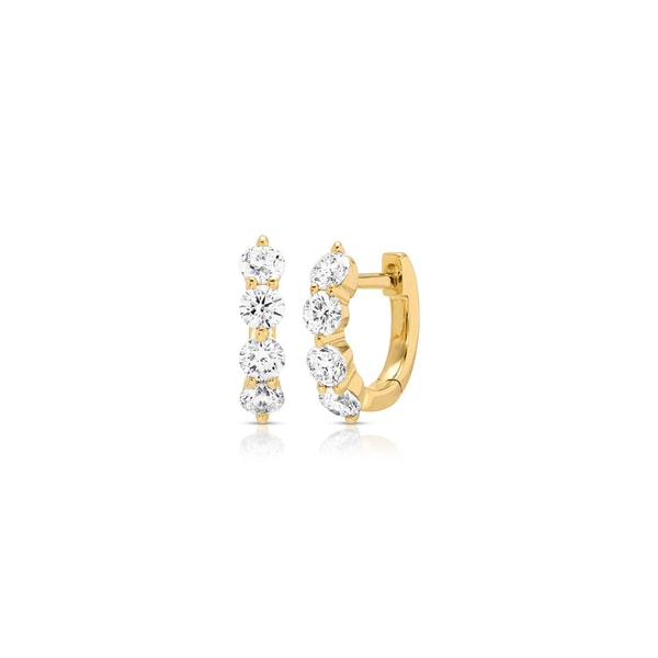 EF Collection Jumbo Prong Set Diamond Mini Huggie Earring Review