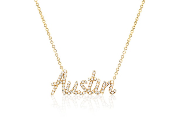 EF Collection Diamond Script Name Necklace Review