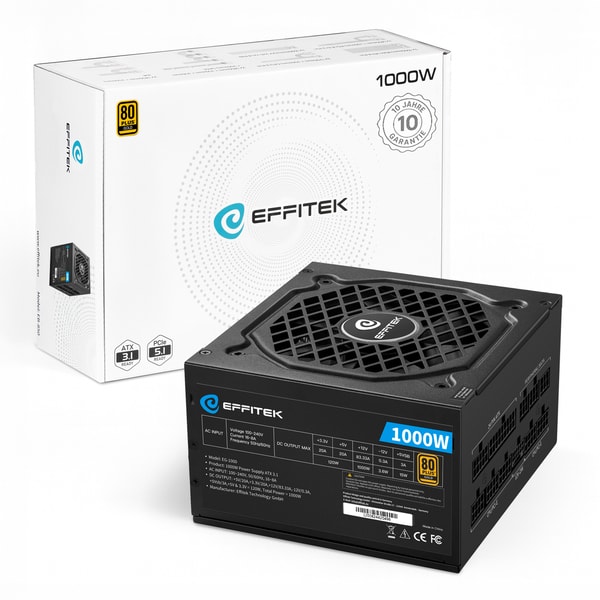 EFFITEK Gold Series ATX 3.1 Power Supply (80 PLUS Gold) - 1000 Watt Review