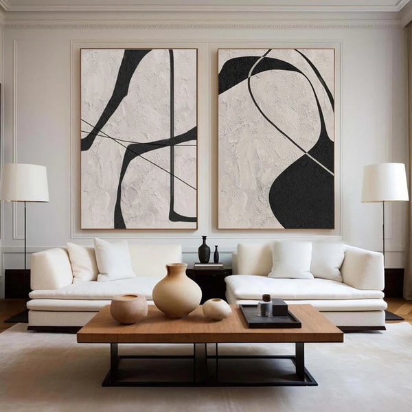 Eleanos Gallery Beige Black Abstract Set Review