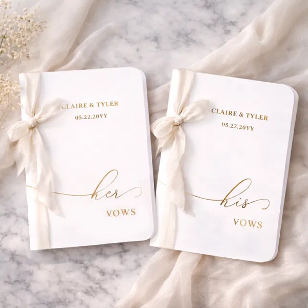Zazzle Elegant Wedding Ceremony His and Hers Vow Foil Vow Books Review