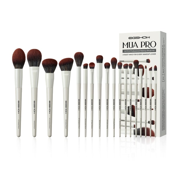 EIGSHOW MUA Pro Series 18 PCS Makeup Brush Kit &ndash; Ivory Review