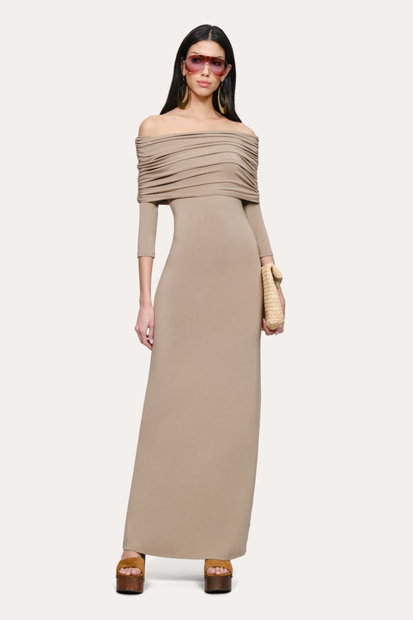 Elie Tahari Serena Off-Shoulder Dress Review