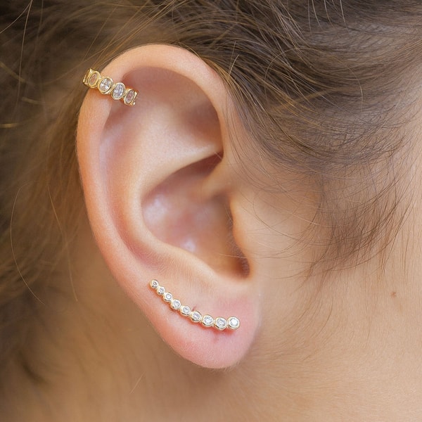 Elise & Moi Boucles d'oreilles zircons plaqu&eacute; or avis