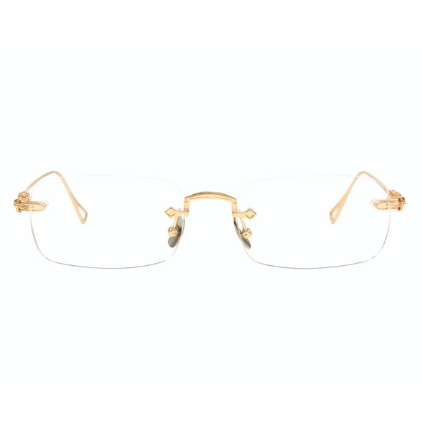 Elklook Eyewear Sylus Metal Rectangle Rimless Vintage Bluelight Prescription Glasses Review