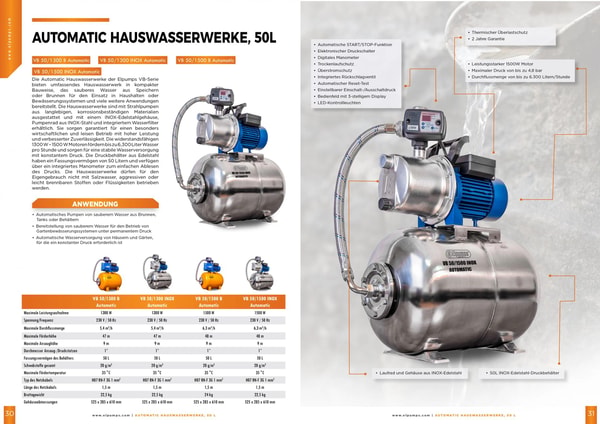 Elpumps Installation d'eau domestique VB 50/1500 INOX Automatic Beoordeling