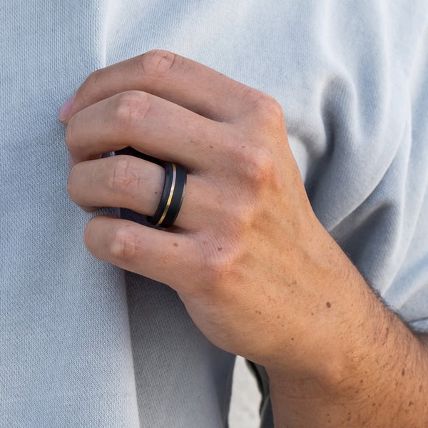 Elysium Black Diamond Offset Inlay Gold Ring Review
