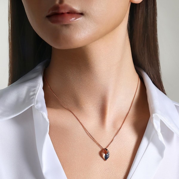 EMPHASIS Jewellery Bloom 18K Red & Black Gold Sapphire Necklace Reviews