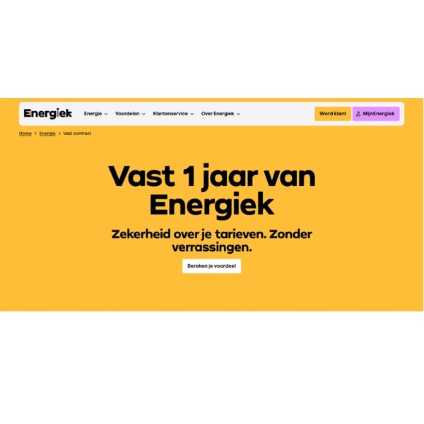 Energiek Vast energiecontract Beoordeling