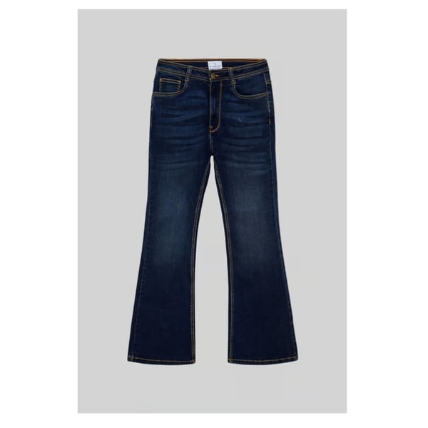 Enorsia Deep Blue Mid Waist Flare Jeans Review