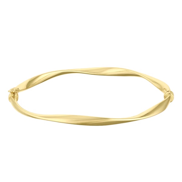 Ernest Jones 9ct Yellow Gold Hinged Twist Bangle Review