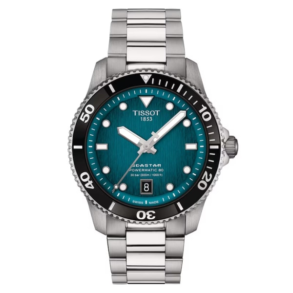 Ernest Jones Tissot Seastar 1000 Men's Teal Blue Dial & Stainless Steel Bracelet Watch Review