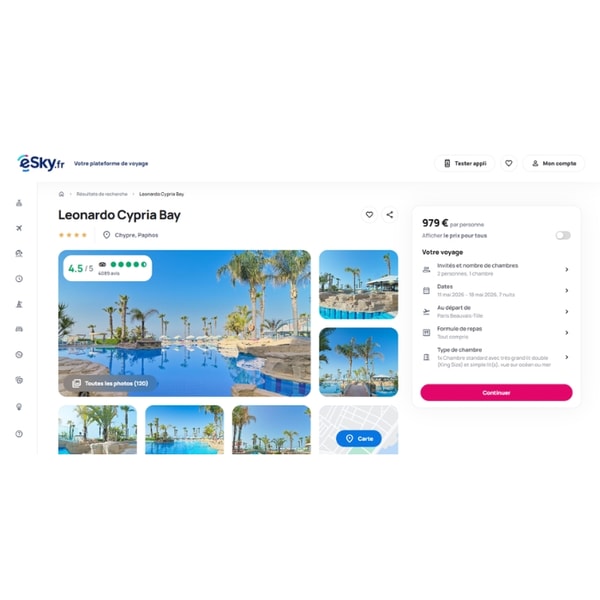 eSky Leonardo Cypria Bay Avis