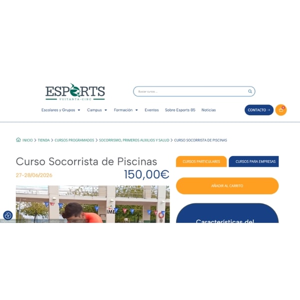 ESPORTS 85 Curso Socorrista piscinas Rese&ntilde;a