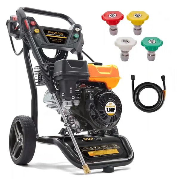 EVEAGE 3200PSI Gas Pressure Washer 6.5HP 2.4GPM with Hose, Wand, and Spray Nozzles Review