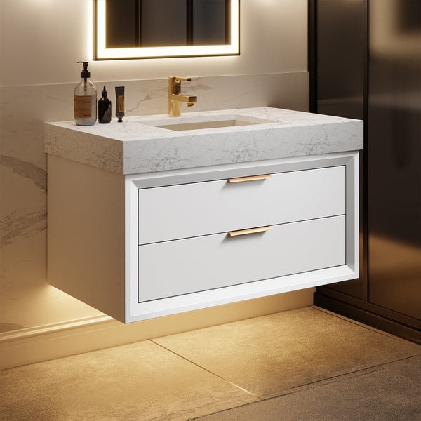 ExBrite USA Glam Rubberwood Bathroom Vanity Cabinet Review