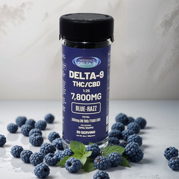Experience CBD 25:1 Delta-9 THC/CBD Blue-Razz Gummies Review