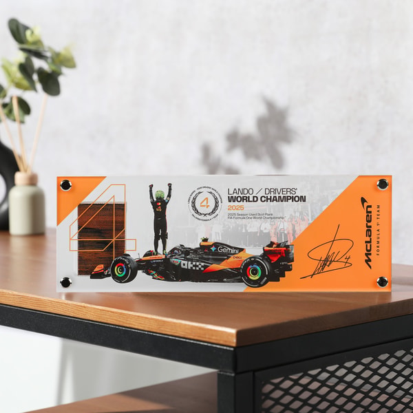 F1 Authentics Lando Norris 2025 Grand Prix Used McLaren Skid Plank Acrylic Review
