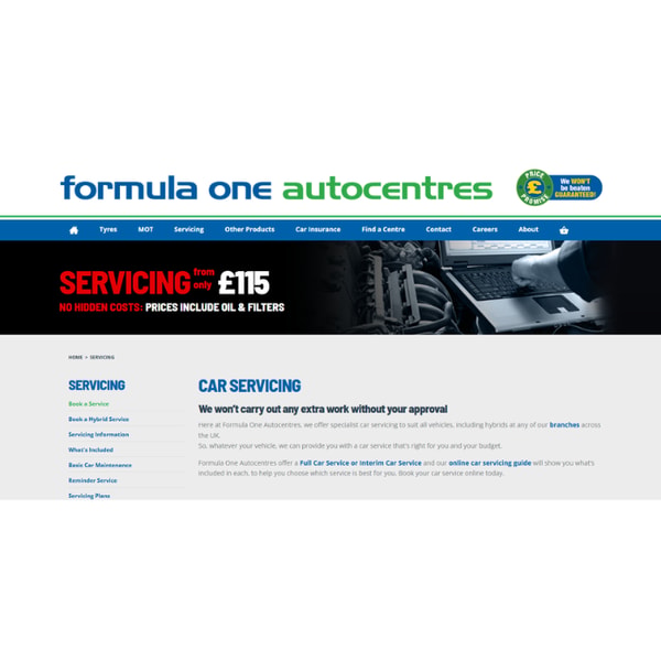 F1 Autocentres Car Servicing Review